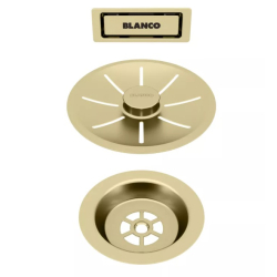 BLANCO Zestaw elementów stalowych w kolorze satin gold,  InFino, do jednej komory 203476